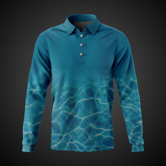 Reflections Dark Teal Fishing Shirt