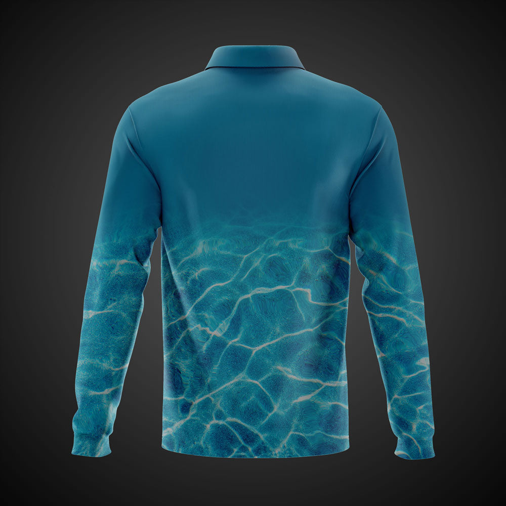 Reflections Dark Teal Fishing Shirt