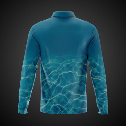 Reflections Dark Teal Fishing Shirt