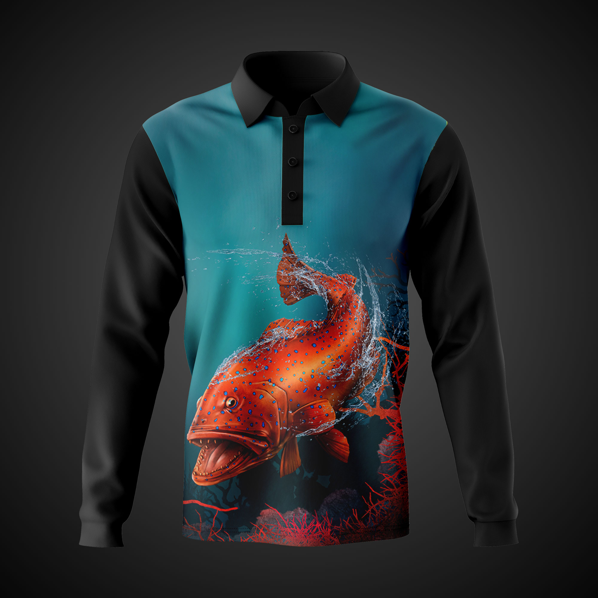 Coral Trout Personalised Fishing shirt - Spida Custom Apparel