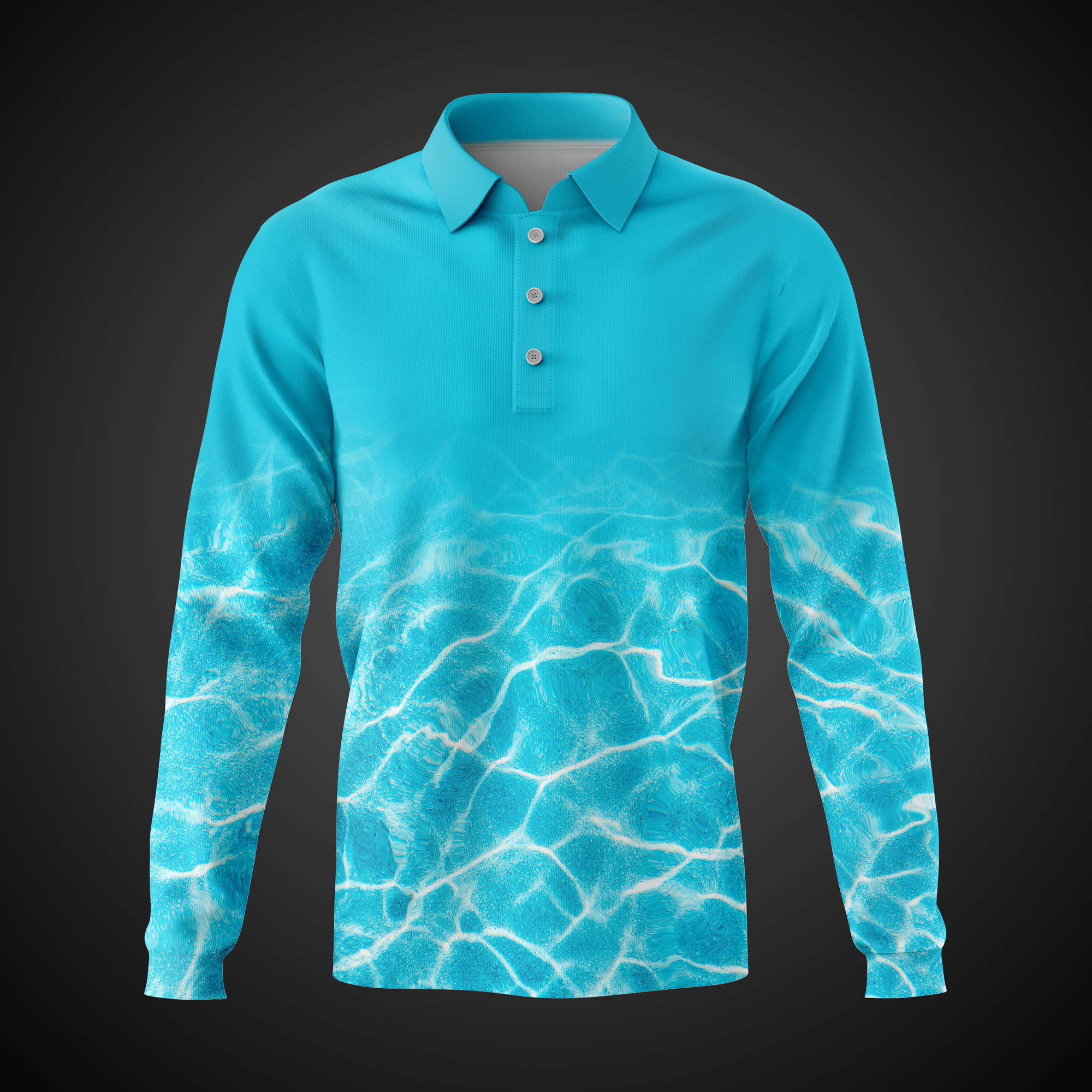 Reflections Blue Personalised Fishing shirt - Spida Custom Apparel